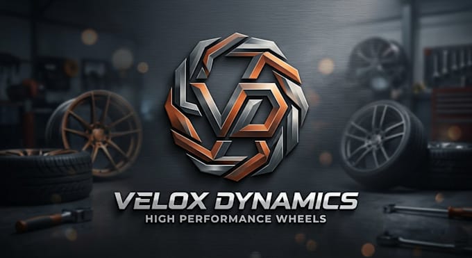 design a strong and modern wheel brand logo