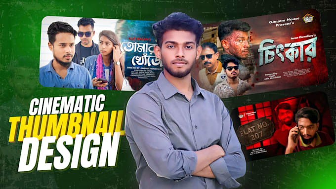 create cinematic poster and thumbnail design