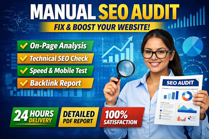 do manual SEO audit with actionable report for your website