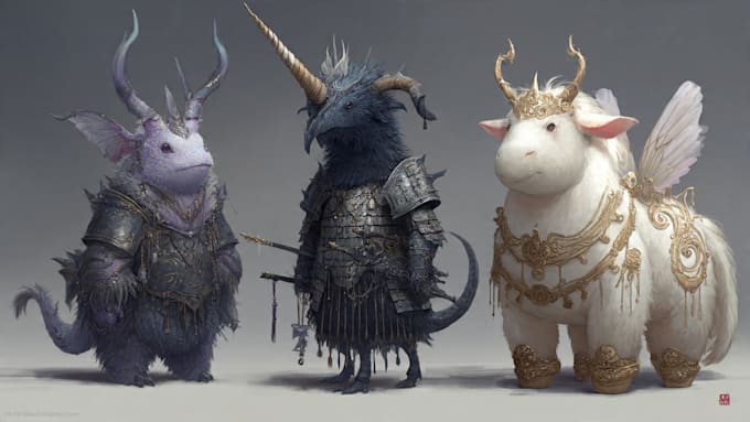 illustrate fantasy art creatures and characters