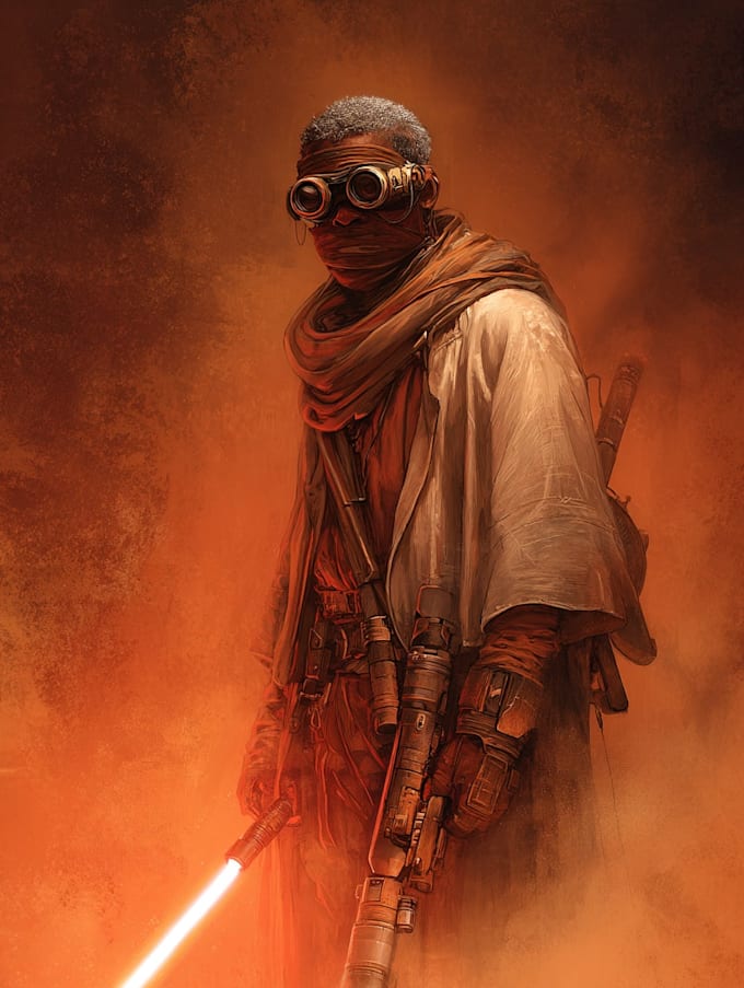 create epic star wars character digital art