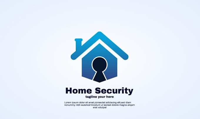 do modern cyber security lock logo design