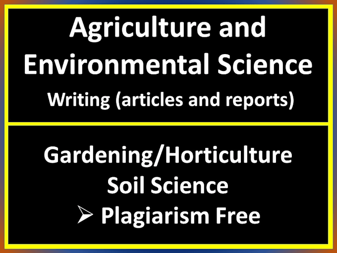 do research based environmental sciences related tasks