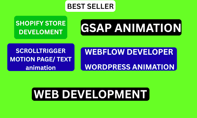 help shopify store redesign, scrolltrigger wordpress webflow gsap animation