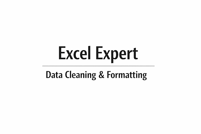 do excel data cleaning, formatting and reports