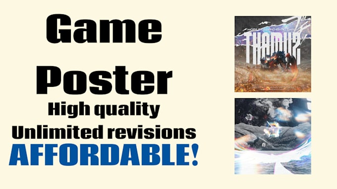 create a high quality, budget friendly game poster