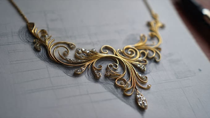 do hand sketch jewelry design