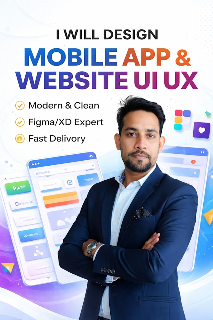 design clean UI UX for mobile app or website