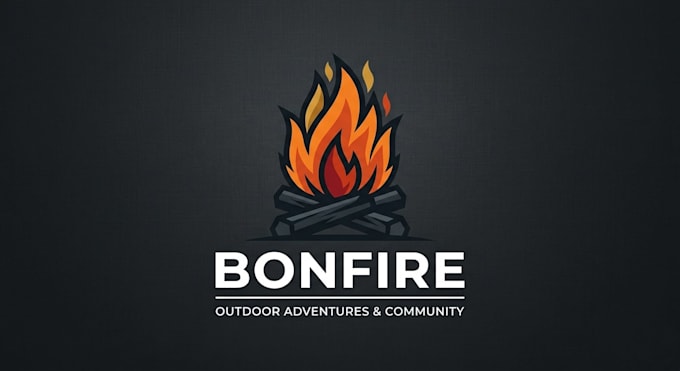 design a warm and creative bonfire logo