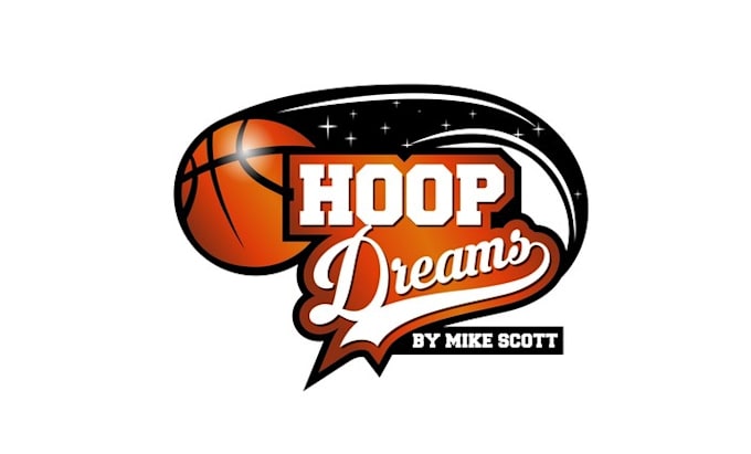 create a super athletic logo for hoop dreams by mike scott