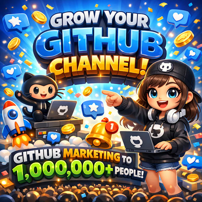 promote github channel, github marketing to over 1million people
