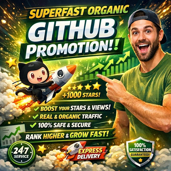 superfast organic github promotion to boost your strar views