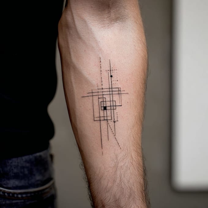 minimalist tattoo, monoline, line art illustration