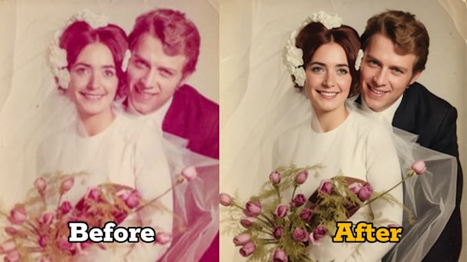 fix damaged photos, scratches and bring to life