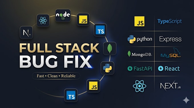 fix bugs in your react, next js or node js full stack app