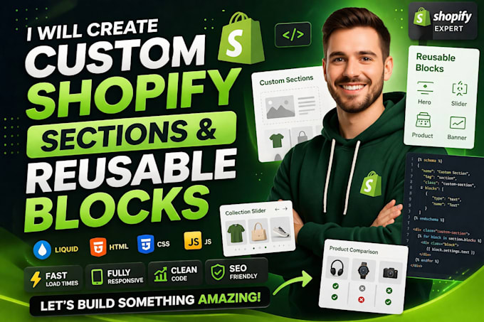 Create custom shopify sections and reusable blocks by Zoya_hashmi74 ...
