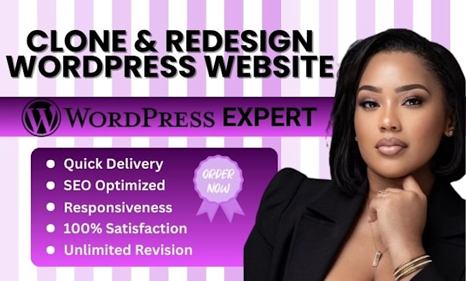 do copy clone, redesign wordpress website and landing page design