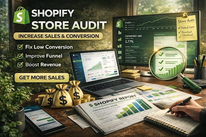 do shopify store audit to increase conversion rate and sales