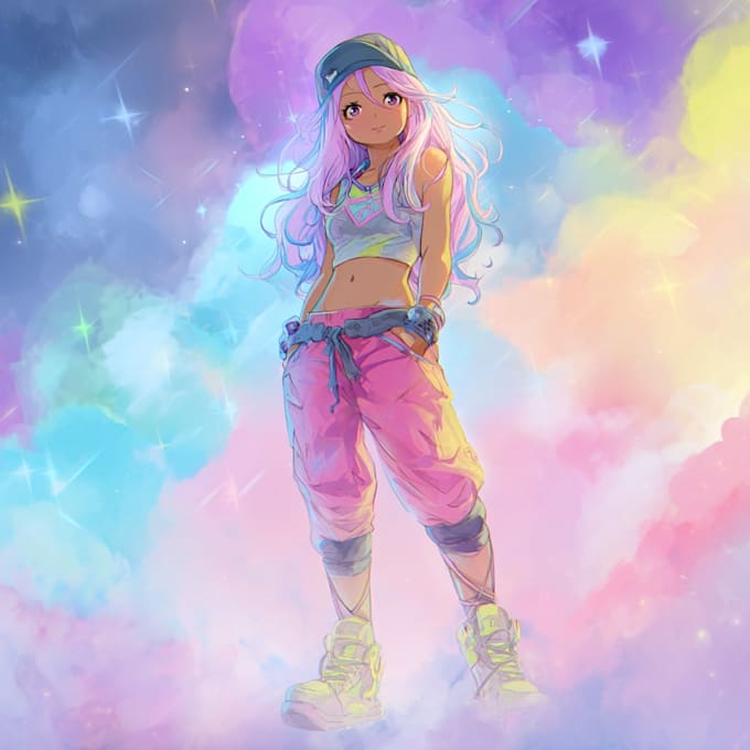 draw anime character art illustration for you