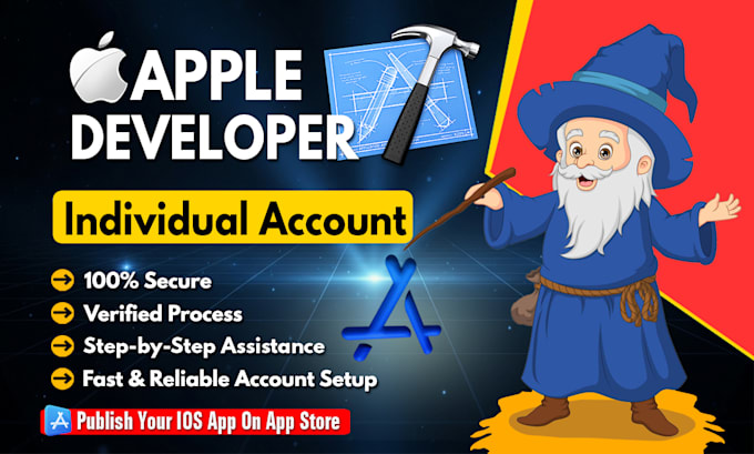 create verified apple developer individual account for publishing app