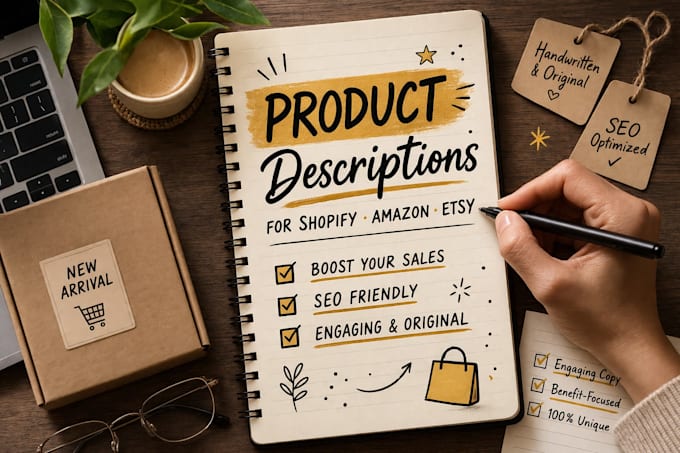 write SEO product descriptions for shopify, amazon and etsy