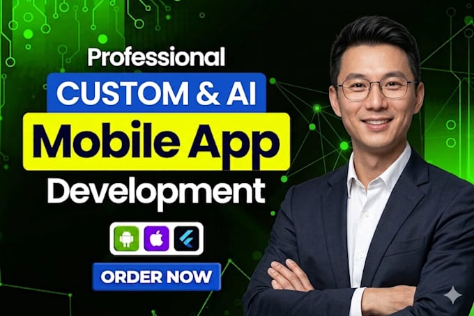 develop a ai mobile app for ios and android using modern frameworks