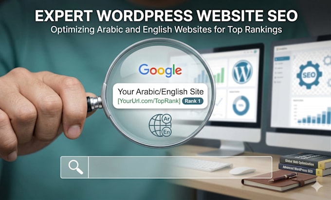 wordpress arabic, english or urdu website SEO for ranking