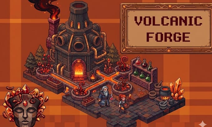 Pixel game art pixel art character isometric pixel assets background ...