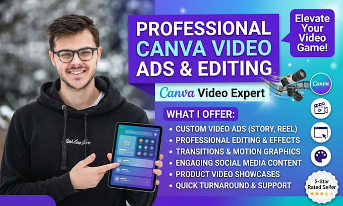 Create professional canva video ads social media videos and edit canva ...