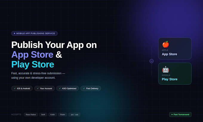 Publicar seu aplicativo móvel na app store e play store