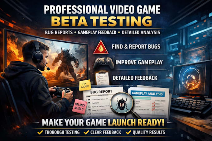 be your video game beta tester