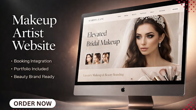 create a professional makeup artist website with booking and portfolio