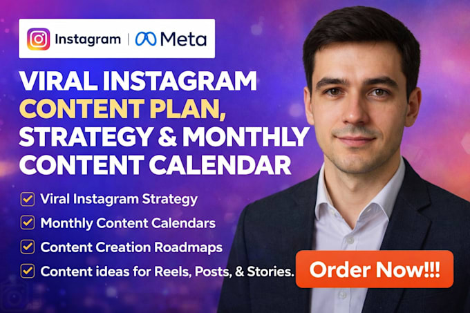 create viral instagram content plan, strategy and monthly content calendar