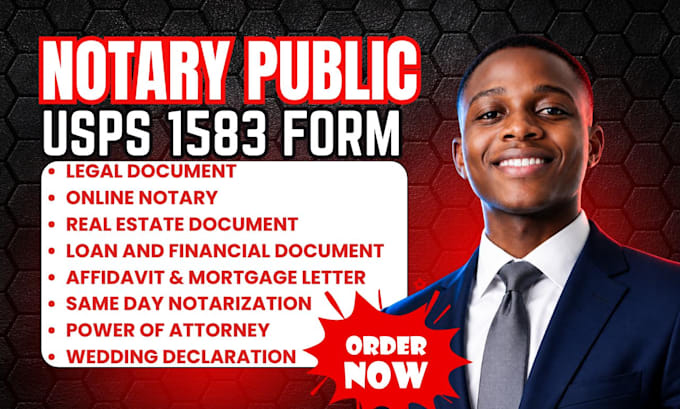 notarize US legal documents usps form 1583 online as US notary public in 2hrs