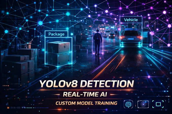 build yolov8 object detection, real time ai detection and custom model training