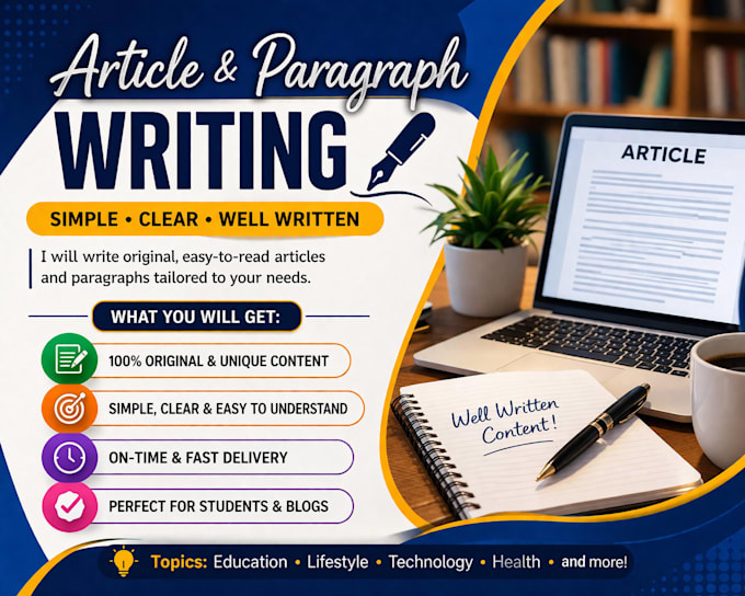 write high quality articles, blogs and content writing