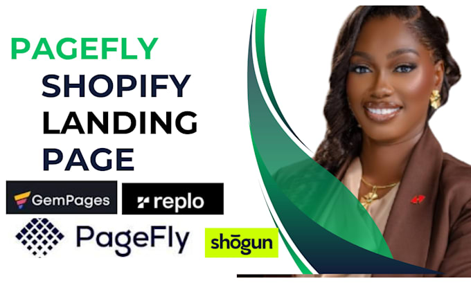 shopify ecommerce website landing page using pagefly or gempages