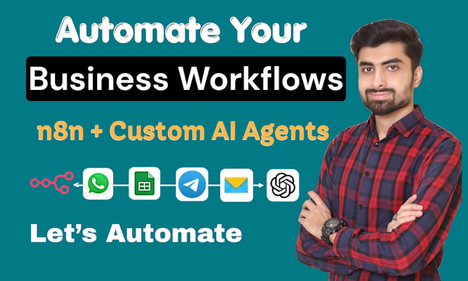 Automate business workflows with n8n and custom ai agents by Shahzain ...