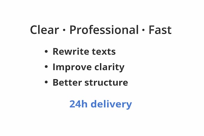 rewrite your text clearly and professionally