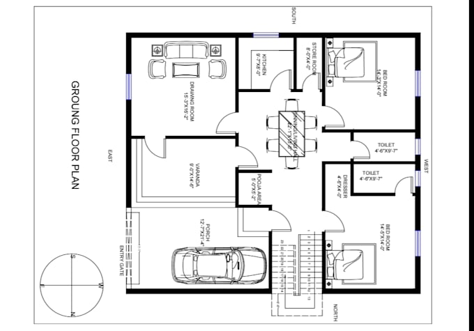 create 2d floor plan in autocad