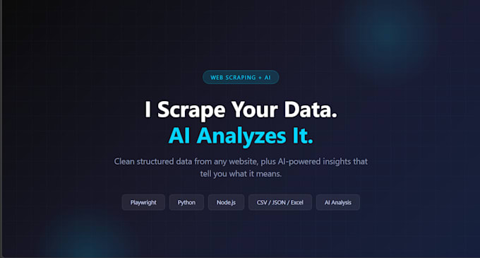 scrape any website and deliver ai powered data analysis