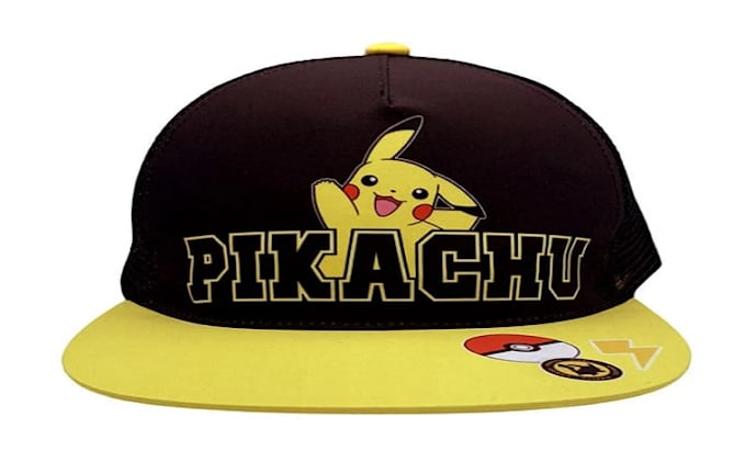 design a beautiful pikachu logo for your cap
