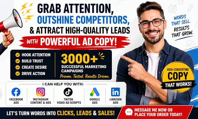 write a high catchy facebook ads copy that sells
