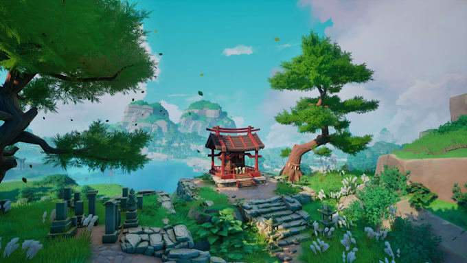 design 3d game environment level design in unreal engine unity, blender, houdini
