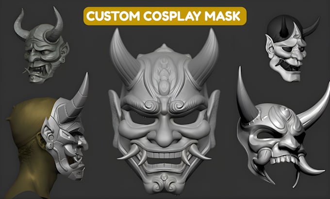 do custom printable 3d mask 3d helmet, wearable 3d armor model for printing