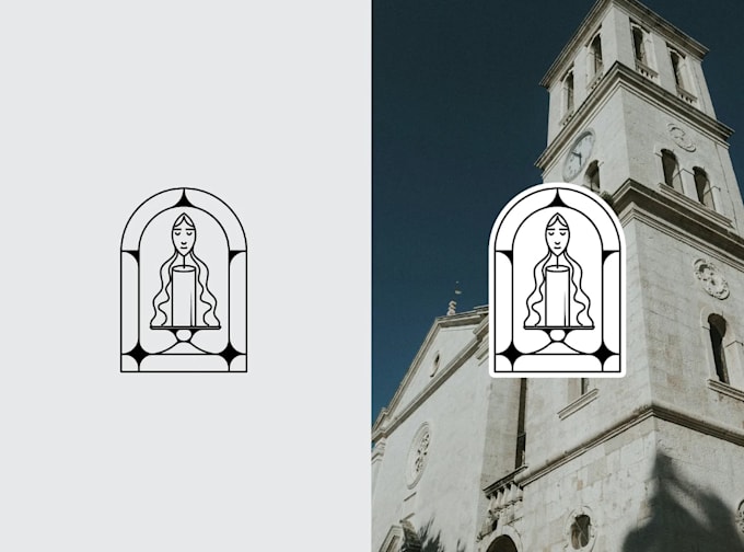 make a beautiful bishop crest, church seal logo