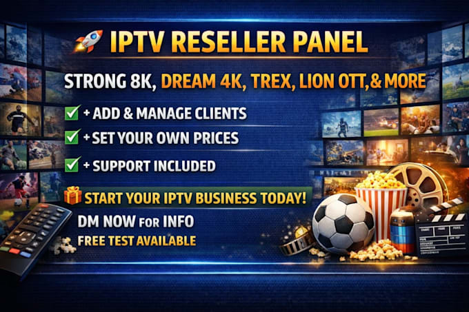 Reseller-panel dream4k, trex, extra panel, foxx, diamond4k, tivione ...