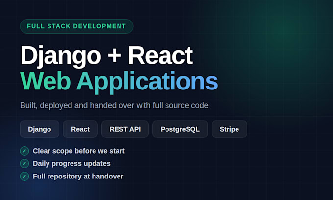 build a full stack web app with django and react