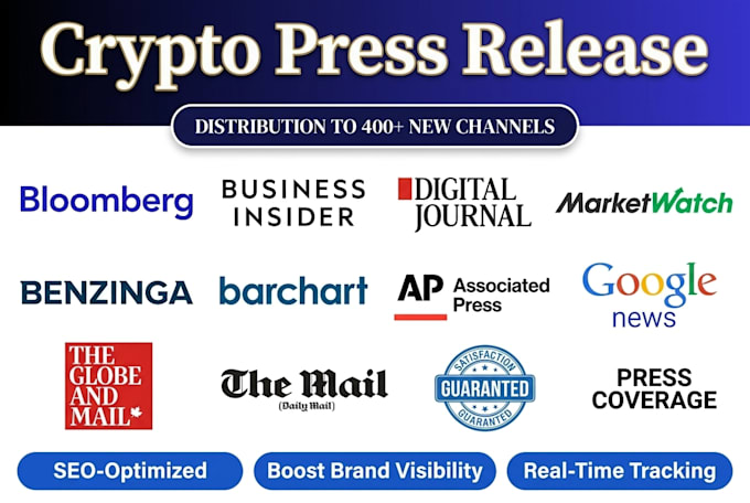 do crypto press release, nft promotion and PR distribution on top websites