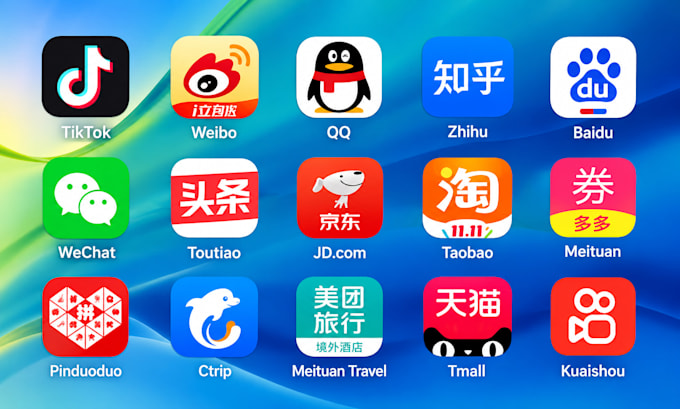 create verified qq douyin wechat xianyu alipay 1688 taobao and othr chinese app